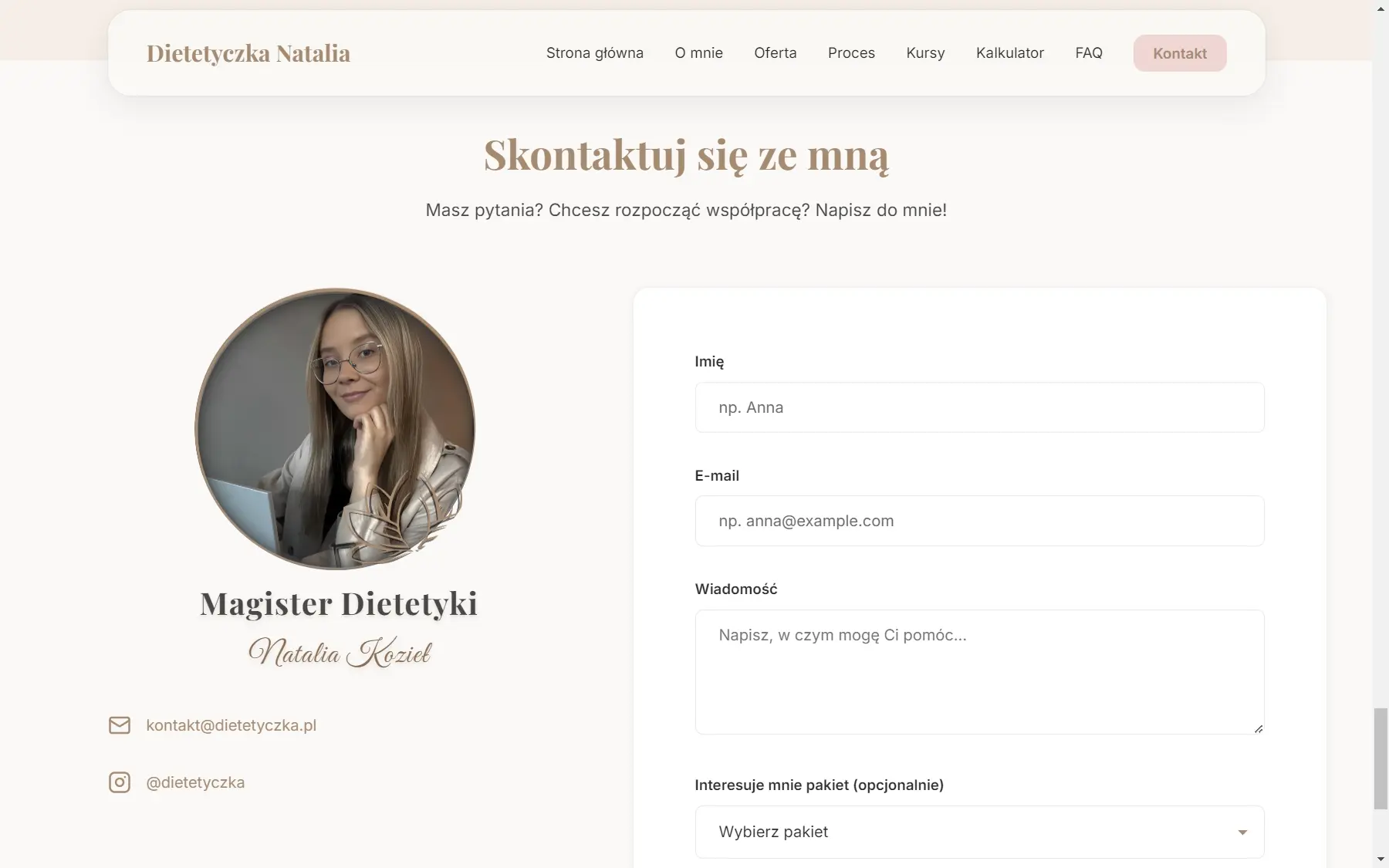 Wizytówka dietetyk na laptopie - widok 7